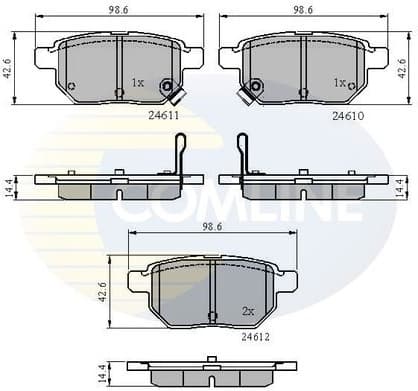 Brake pads rear CBP31579