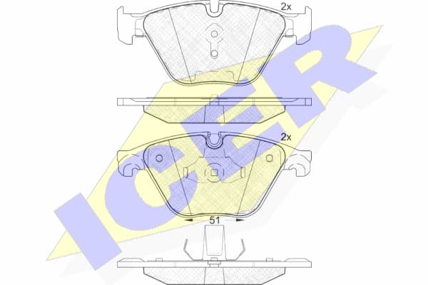 Brake pads front 181998 - image 2