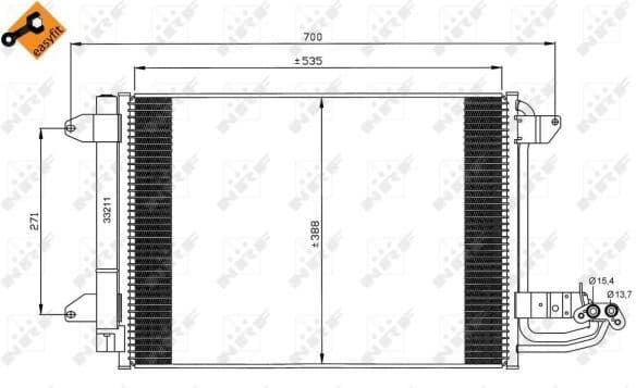 Condenser, air conditioning EASY FIT 35520