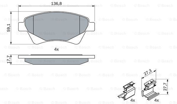 Brake Pad Set, disc brake 0986424785 - image 7