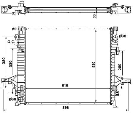 Radiator, engine cooling 58356