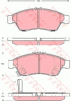 Brake Pad Set, disc brake COTEC GDB3290