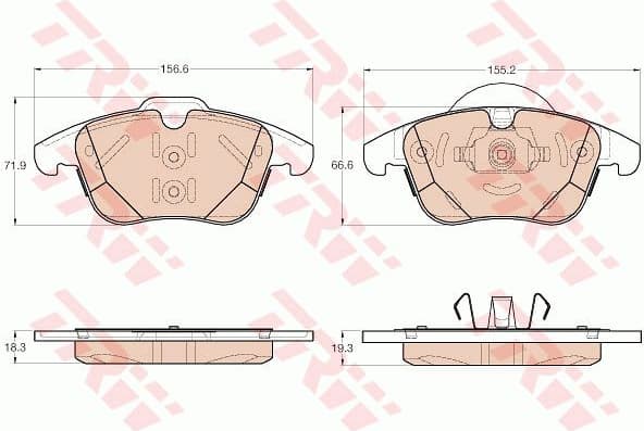 Brake Pad Set, disc brake COTEC GDB1960