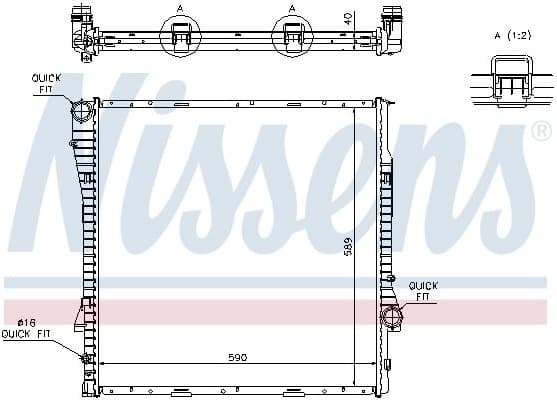 Radiator, engine cooling ** FIRST FIT ** 60787A