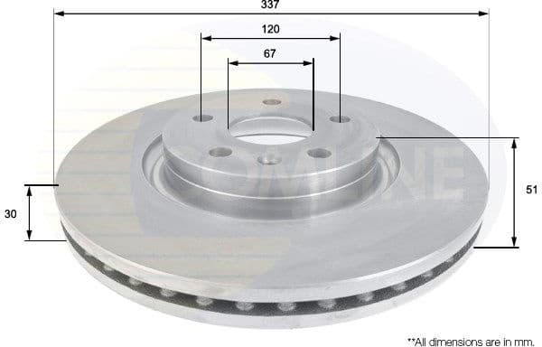 Brake disc, 1pcs FRONT ADC1141V - image 2