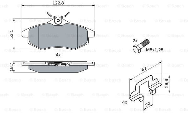 Brake Pad Set, disc brake 0986494262 - image 7
