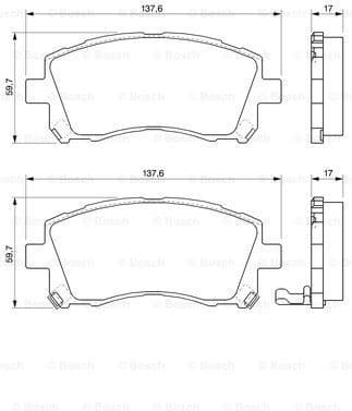 Brake Pad Set, disc brake 0986424700 - image 7