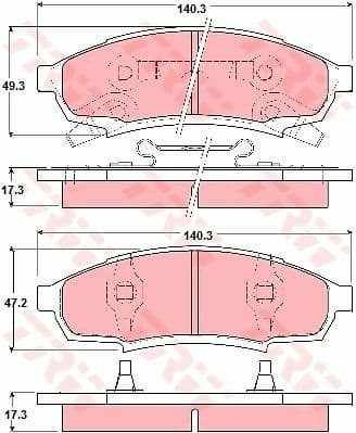 Brake Pad Set, disc brake GDB4014