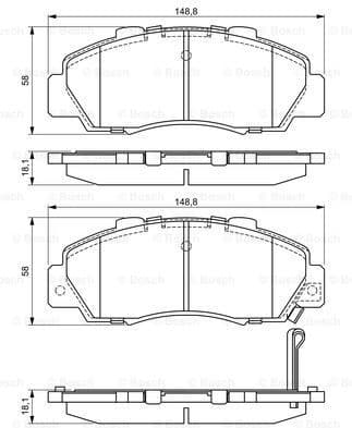 Brake Pad Set, disc brake 0986461142 - image 7
