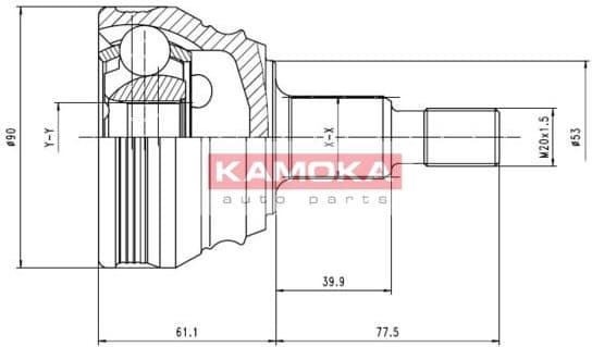 CV joint outer 6680