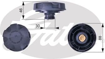 Cap, coolant tank RC241