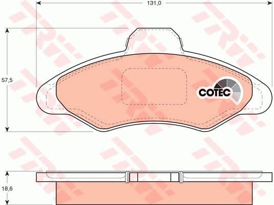 Brake Pad Set, disc brake COTEC GDB897