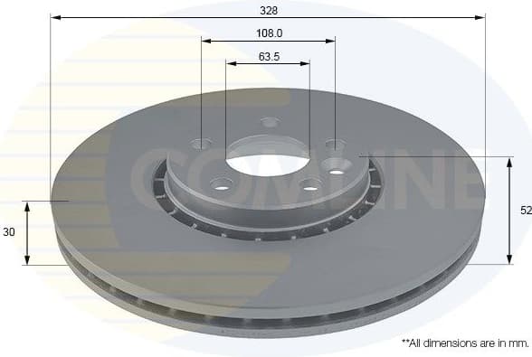 Brake disc, 1pcs FRONT ADC1916V - image 2