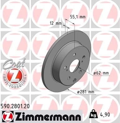 Brake Disc COAT Z 590.2801.20