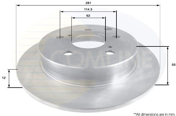 Brake disc, 1pcs REAR ADC01137