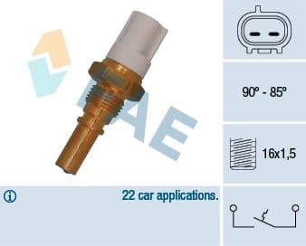 Temperature Switch, radiator fan 36545