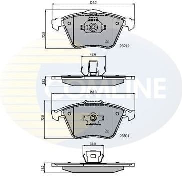 Brake pads front CBP01607