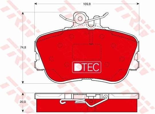 Brake Pad Set, disc brake DTEC COTEC GDB1094DTE