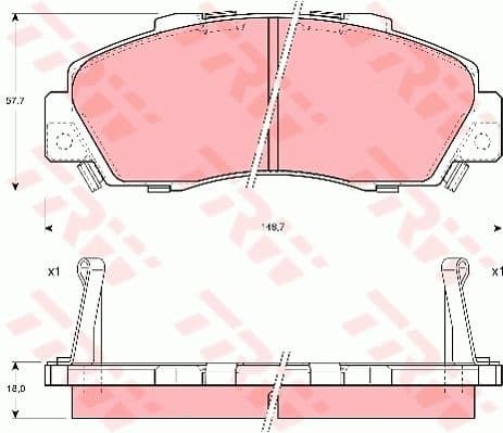 Brake Pad Set, disc brake GDB995