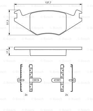 Brake Pad Set, disc brake 0986468890