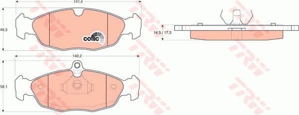 Brake pads front GDB1040