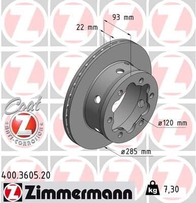 Brake Disc COAT Z 400.3605.20