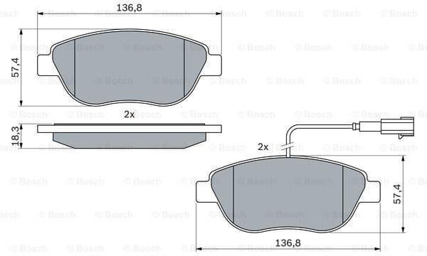 Brake Pad Set, disc brake 0986494464 - image 8