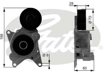 Belt Tensioner, V-ribbed belt DriveAlign™ T38435