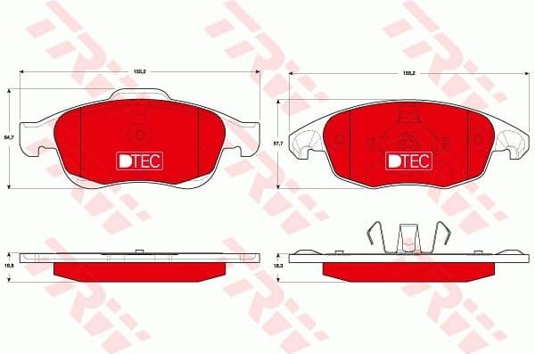Brake Pad Set, disc brake DTEC COTEC GDB1690DTE