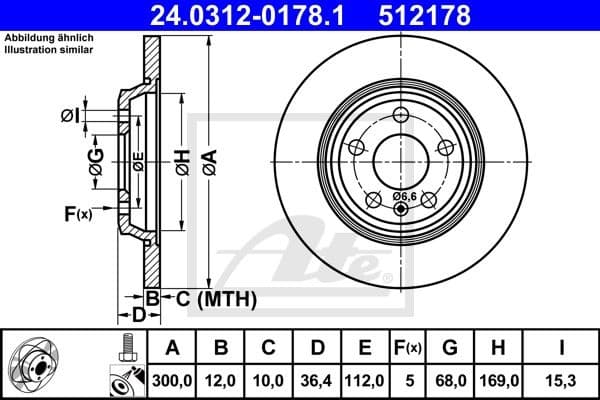 Brake Disc PowerDisc 24.0312-0178.1
