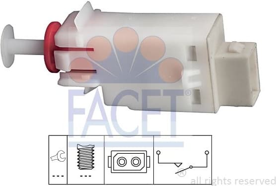 Switch, clutch control (cruise control) Made in Italy - OE Equivalent 7.1123 - image 2