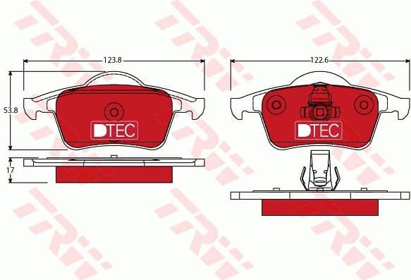 Brake Pad Set, disc brake DTEC COTEC GDB1389DTE