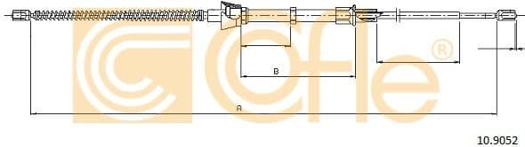 Cable Pull, parking brake 10.9052