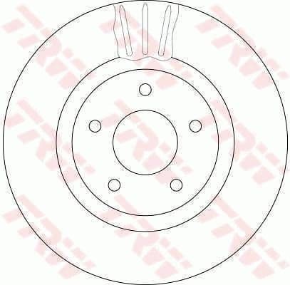 Brake Disc TRW SINGLE DF4219S - image 2