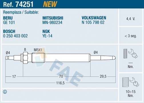 Glow Plug 74251