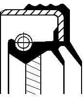 Seal crankshaft rear 010 26331B - image 2