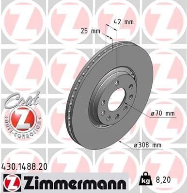 Brake Disc COAT Z 430.1488.20
