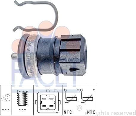 Sensor, coolant temperature Made in Italy - OE Equivalent 7.3251 - image 2