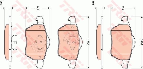 Brake Pad Set, disc brake GDB1717