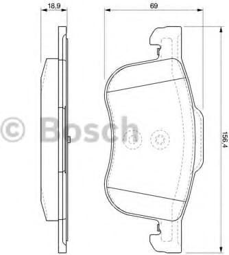 Brake Pad Set, disc brake 0986424540