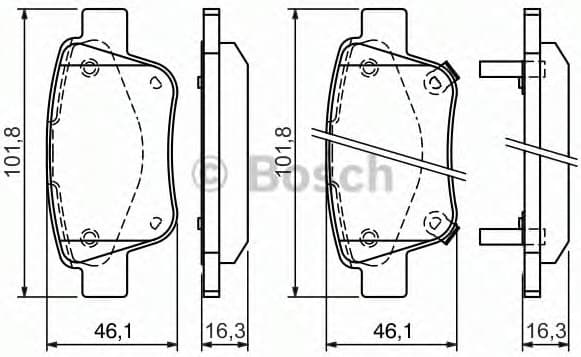 Brake Pad Set, disc brake 0986424798