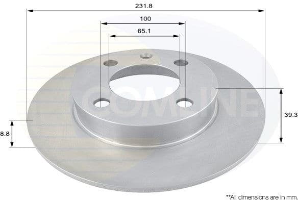 Brake disc, 1pcs REAR ADC1439 - image 2