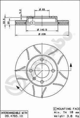 Brake Disc XTRA LINE - Max 09.4765.75