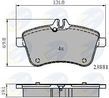 Brake pads front CBP01723