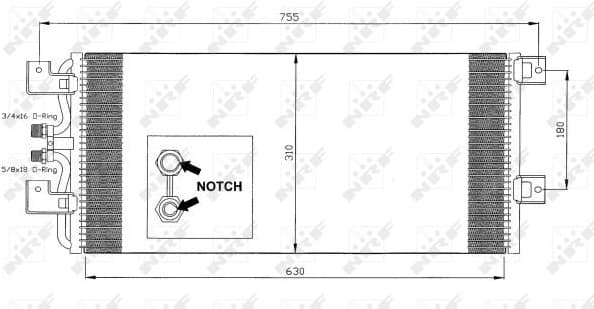 Condenser, air conditioning EASY FIT 35140