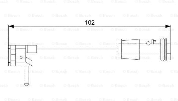 Warning Contact, brake pad wear 1987473019