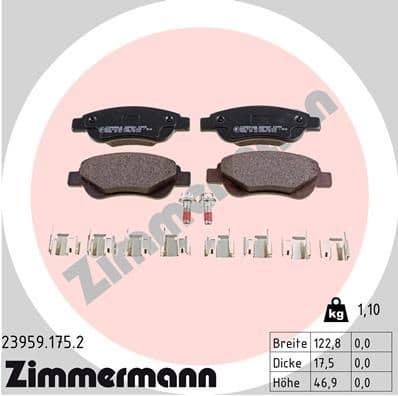Brake Pad Set, disc brake 23959.175.2