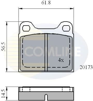 Brake pads rear CBP0731