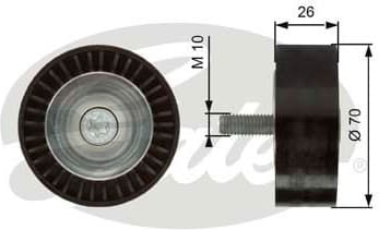 Deflection/Guide Pulley, V-ribbed belt DriveAlign™ T36260