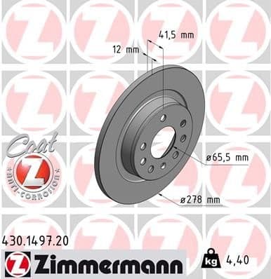 Brake Disc COAT Z 430.1497.20